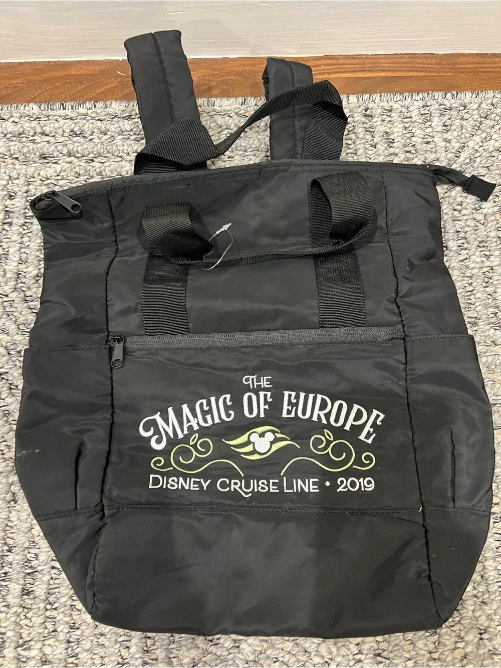 Disney The Magic of Europe' Black Backpack Tote